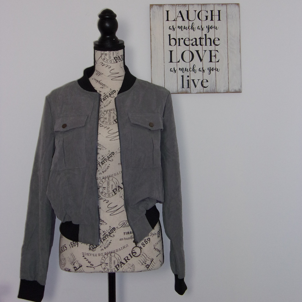 Microfiber Bomber Jacket